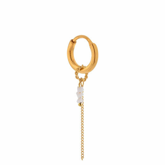 Chain white hoop gold