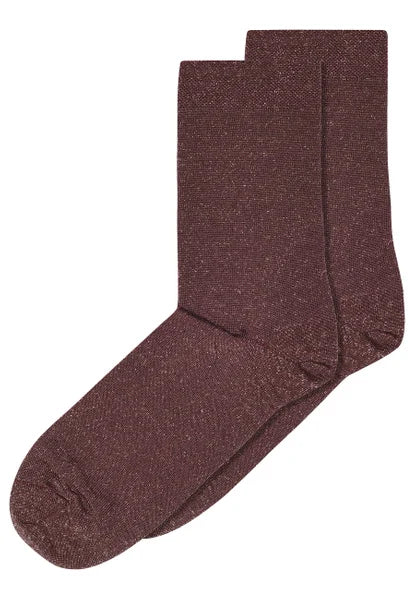 LUCINDA GLITTER SOCKS - GRAPE SKIN