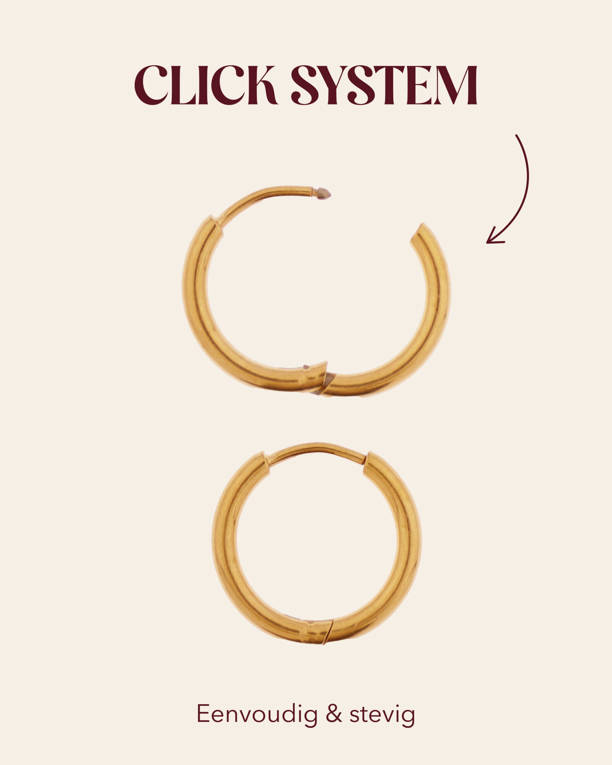 Chain black stone hoop gold