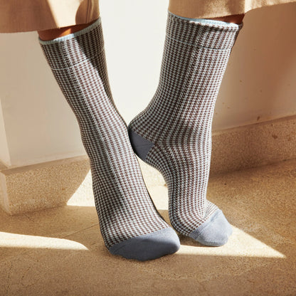 NINA SOCKS - BROWN BLUE