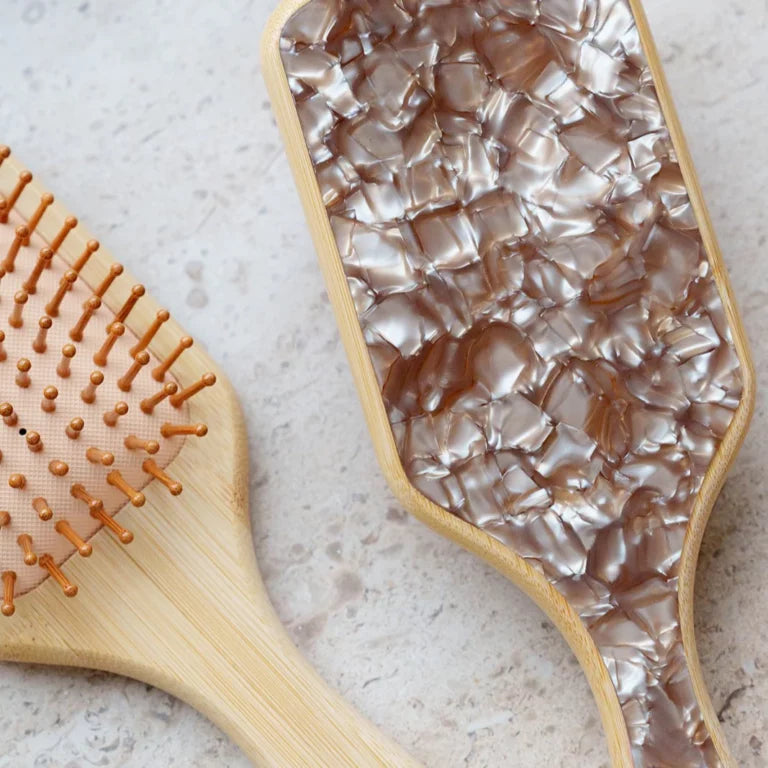 BOBBY BAMBOO BRUSH - MARMER ROSE