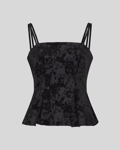 CLAUDIA STRAP TOP - BLACK