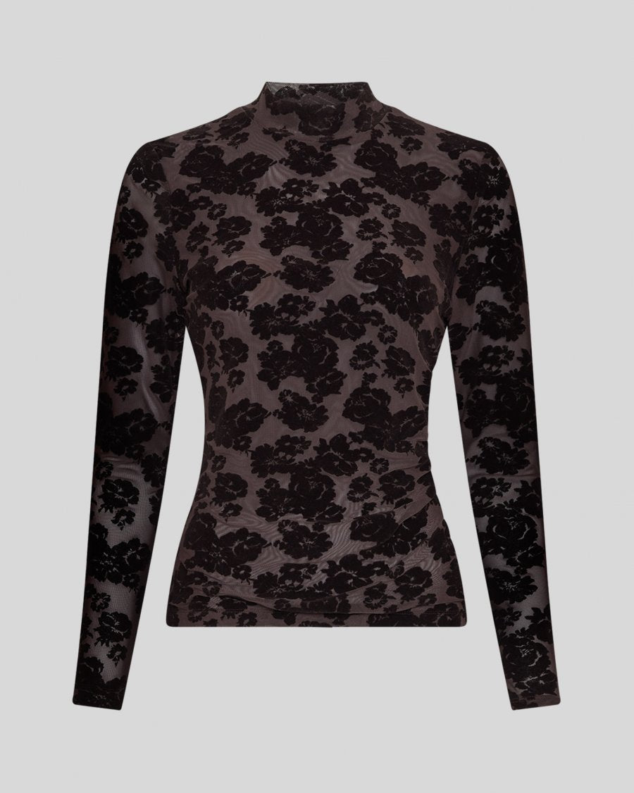 ISA ILLENORA TOP - BROWN