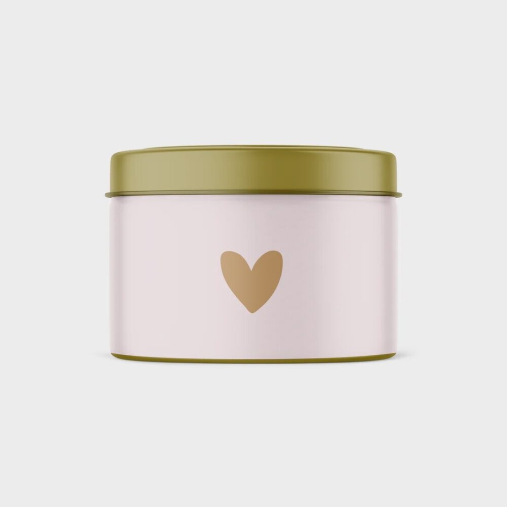 GEURKAARS IN BLIK I PINK I HEART