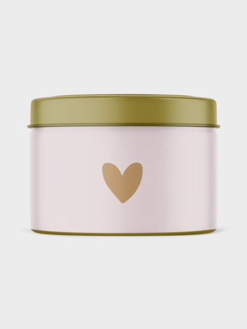 GEURKAARS IN BLIK I PINK I HEART