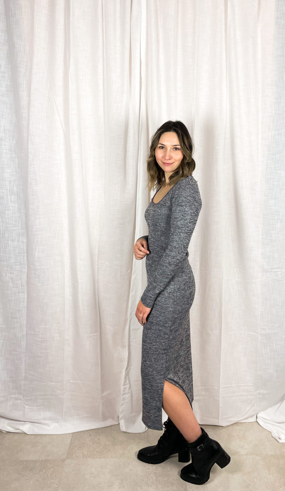 HERMINE DRESS - GRIJS