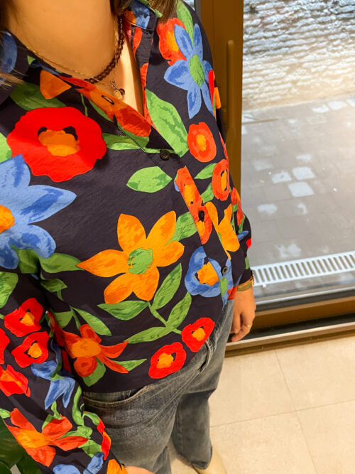 MULTICOLOR FLORAL PRINT SHIRT