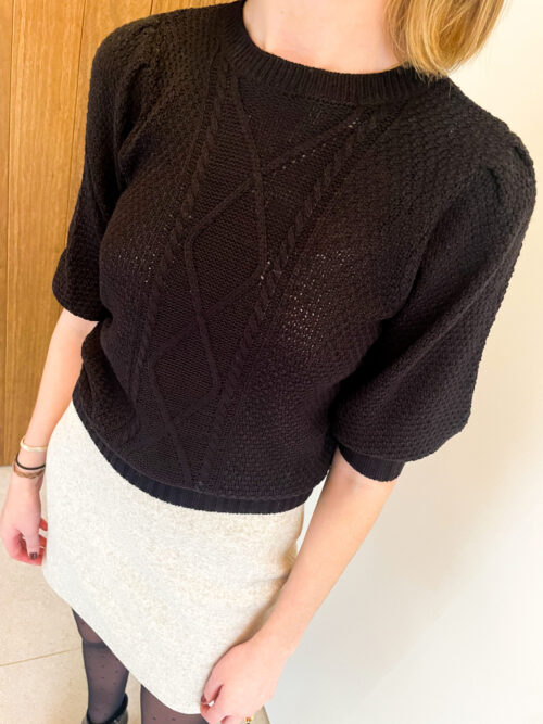 JEN PUFF KNIT - BLACK