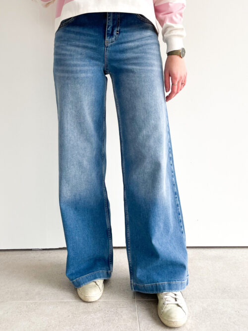 DENIM TROUSERS - WIDE LEGS