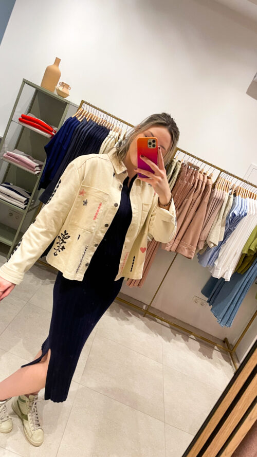 JEANS JACKET - BEIGE