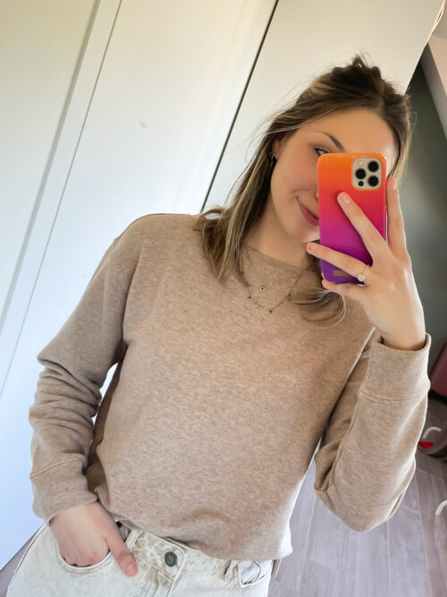 MELANIE SWEATSHIRT BOAT NECKLINE