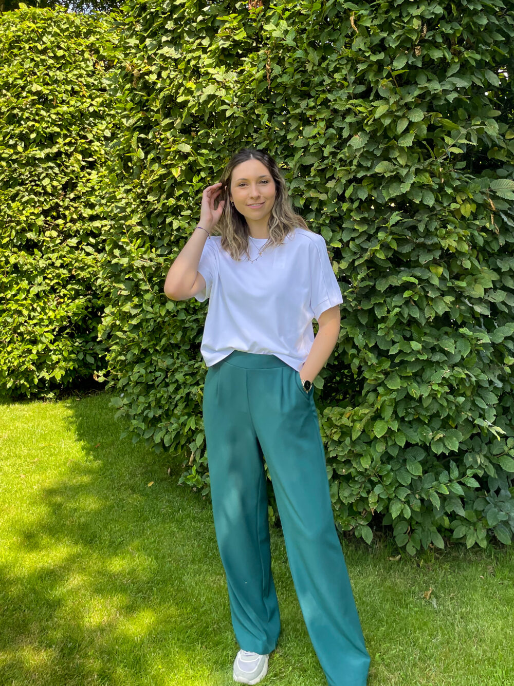 CELEST WIDE LEG PANTS - GREEN