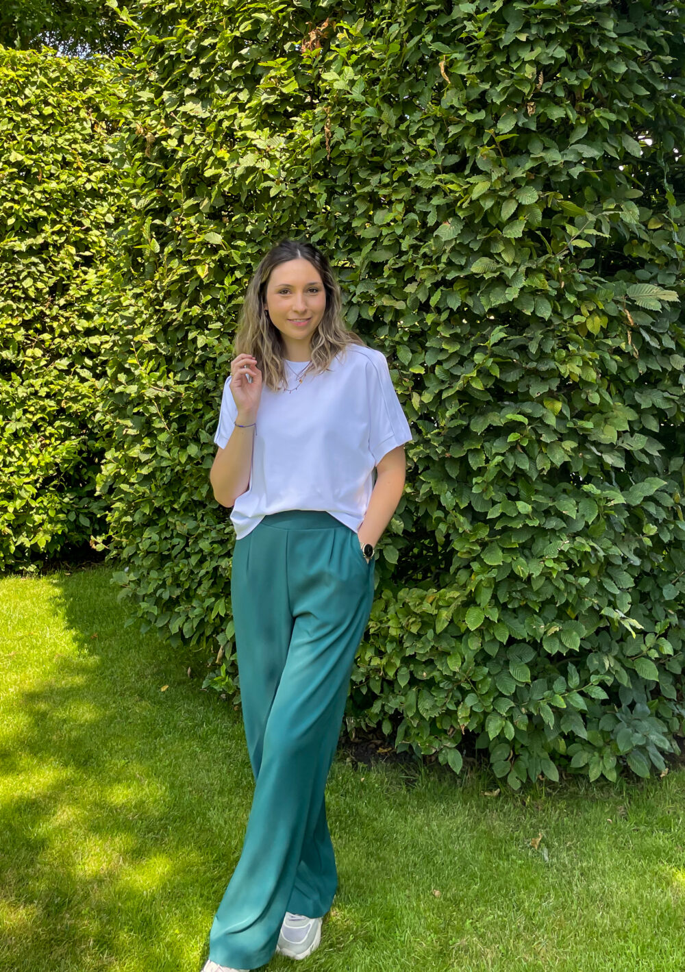 CELEST WIDE LEG PANTS - GREEN