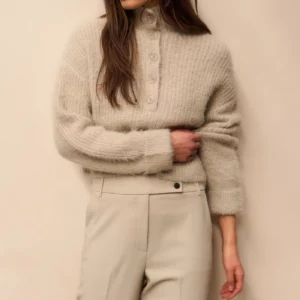 MARIANNE FLUFFY KNIT - CLOUD GREY
