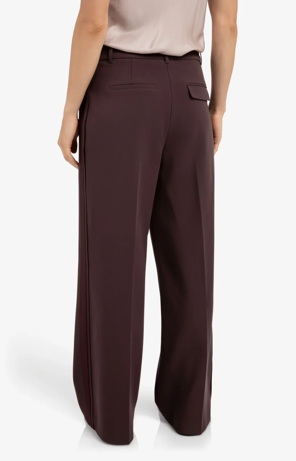 NINA WIDE LEG TROUSERS - FUDGE PURPLE