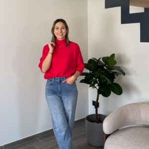 DAISY KNIT - ROSE RED MELANGE