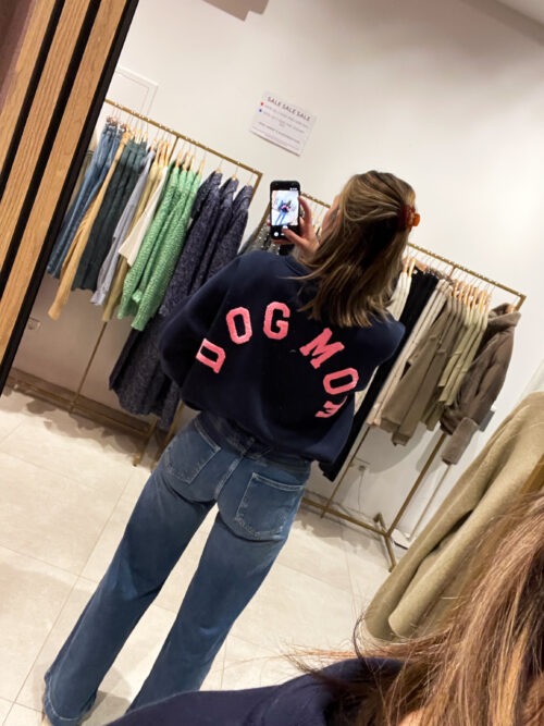 DOG MOM SWEATER - MARINE ROSE