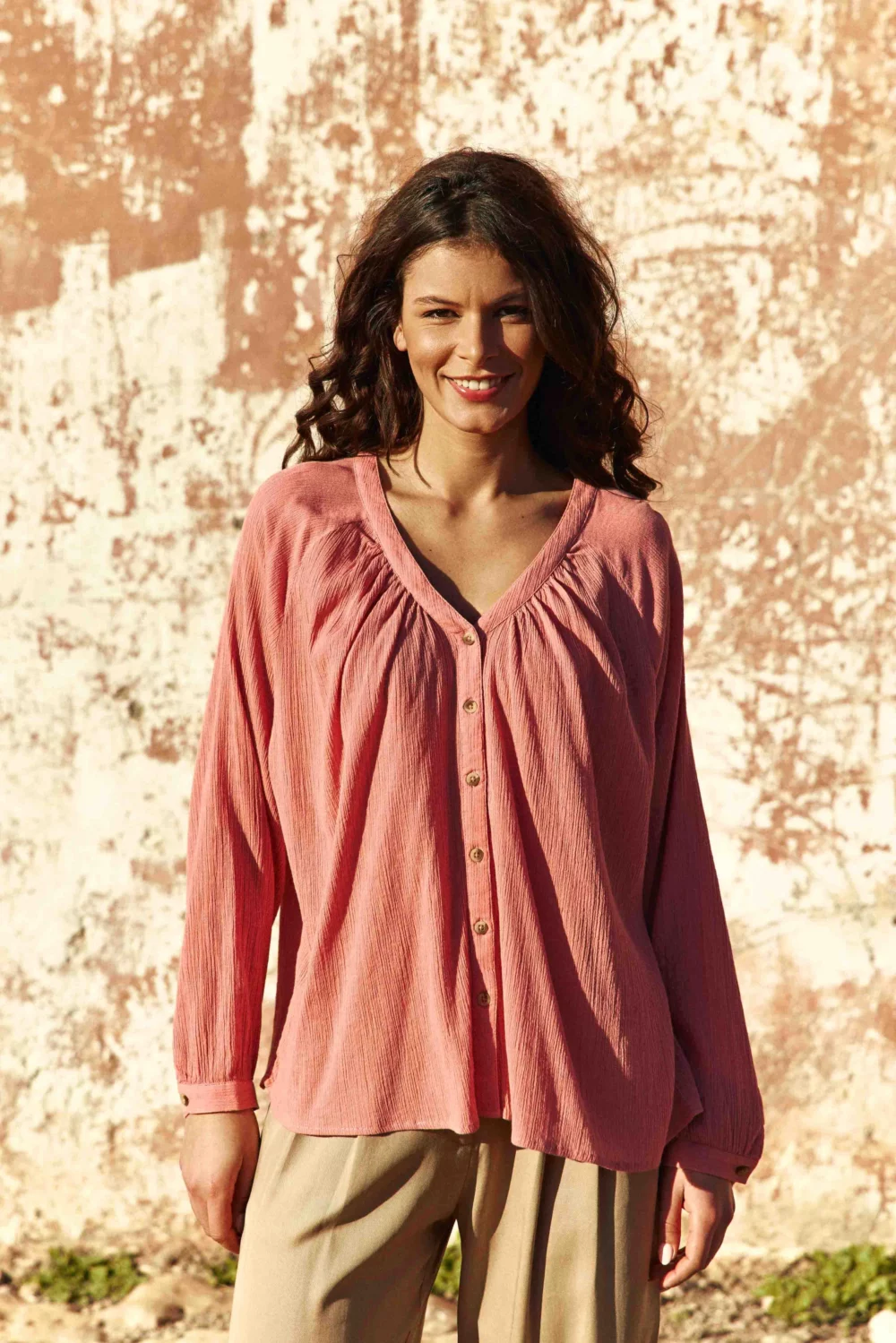 BERTINA BLOUSE - BLUSH