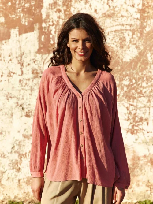 BERTINA BLOUSE - BLUSH