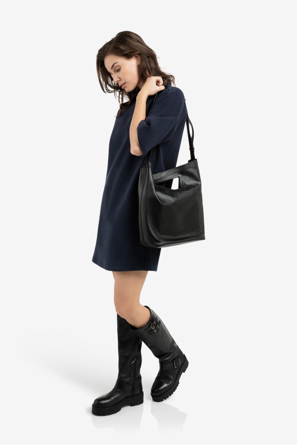 JARA POLO DRESS - NAVY BLUE