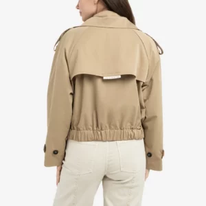 ELLIS SHORT BOMBER JACKET - KHAKI GREEN