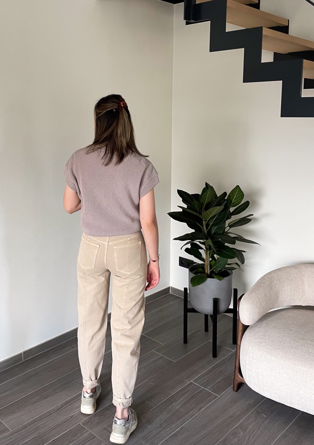 LAURA BARREL JEANS - DESERT BEIGE