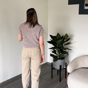 LAURA BARREL JEANS - DESERT BEIGE