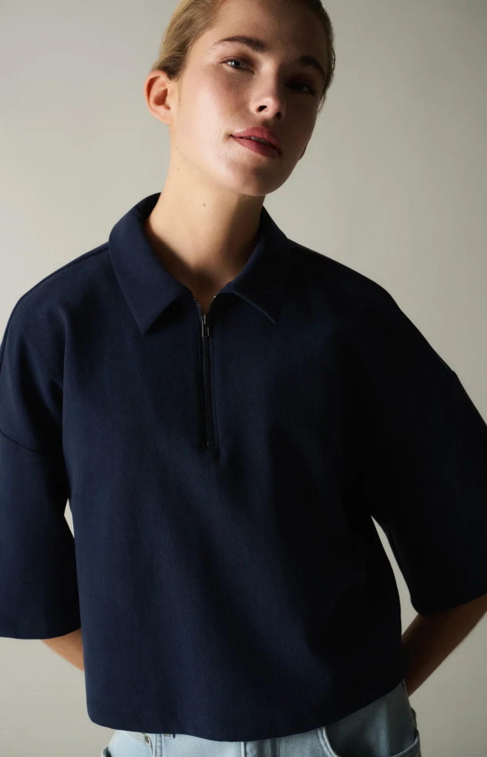 POLO TOP - NAVY BLUE