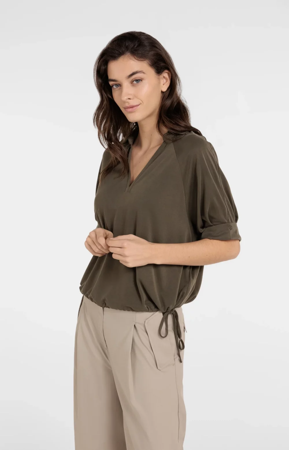 JANNE TOP - ARMY GREEN