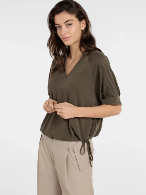 JANNE TOP - ARMY GREEN