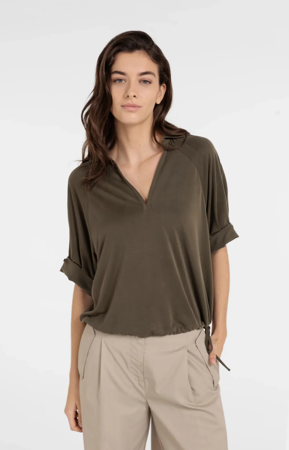 JANNE TOP - ARMY GREEN