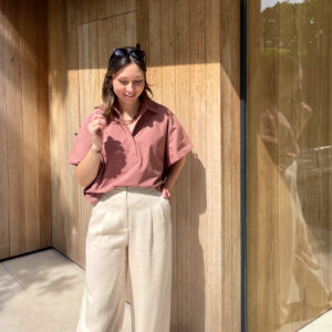 NOOR OVERSIZED BLOUSE - BURLWOOD PINK