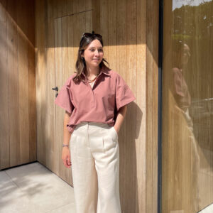 NOOR OVERSIZED BLOUSE - BURLWOOD PINK