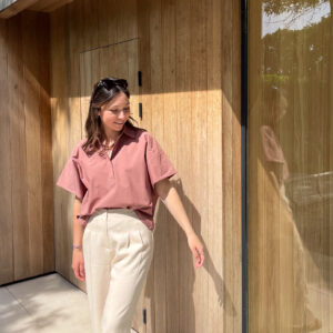 NOOR OVERSIZED BLOUSE - BURLWOOD PINK