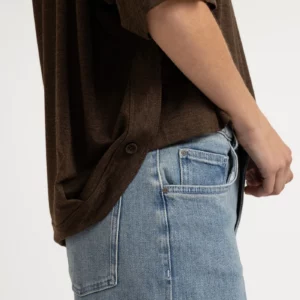 OVERSIZED JERSEY TOP - BROWN