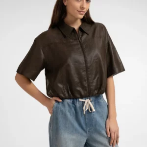 DIANA BLOUSE JACKET - BROWN