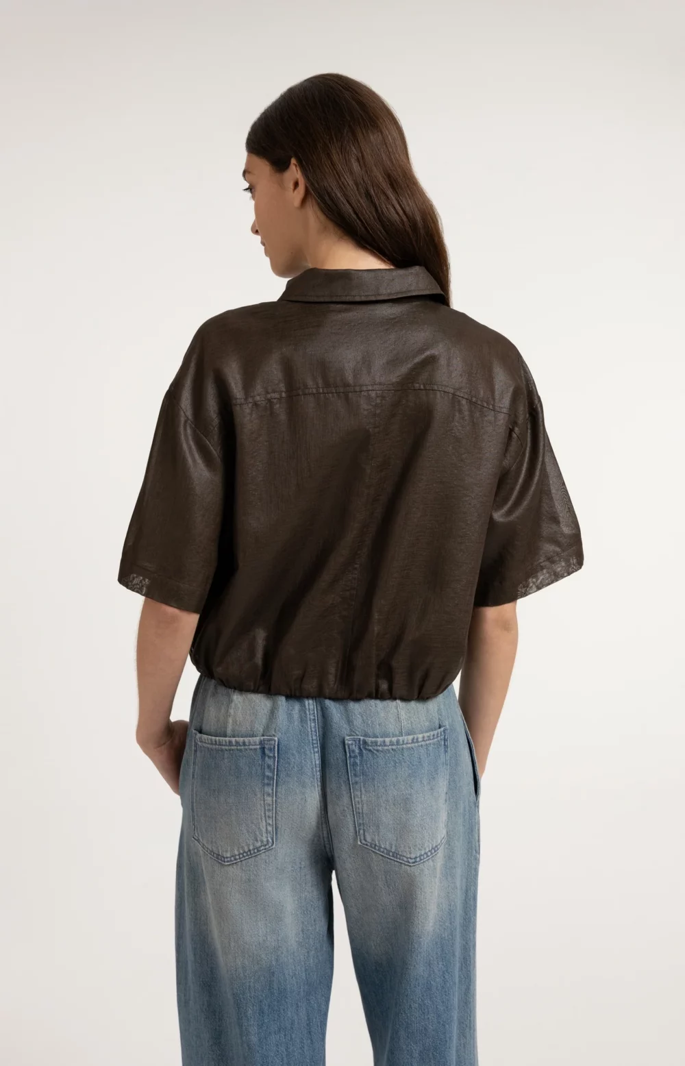 DIANA BLOUSE JACKET - BROWN