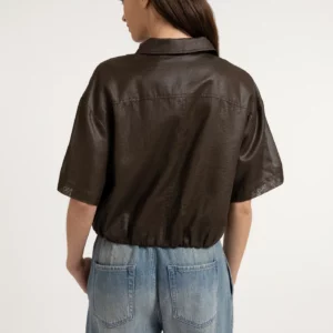 DIANA BLOUSE JACKET - BROWN