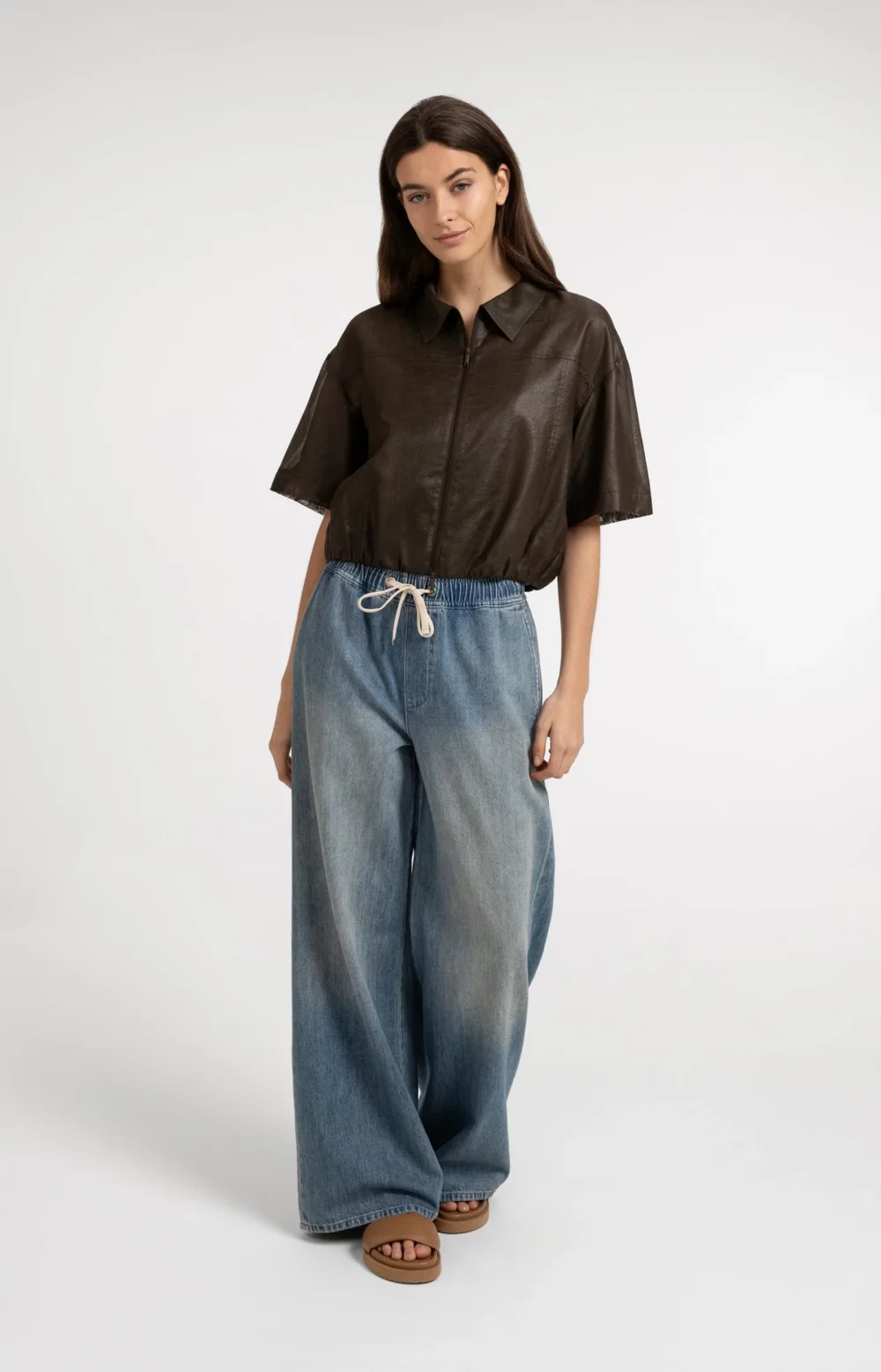 DIANA BLOUSE JACKET - BROWN