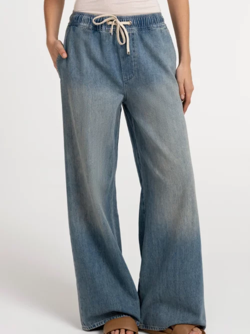 DENIM TROUSERS - MID BLUE